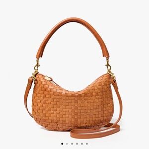 Clare V Petite Moyen Natural Woven Checker Bag